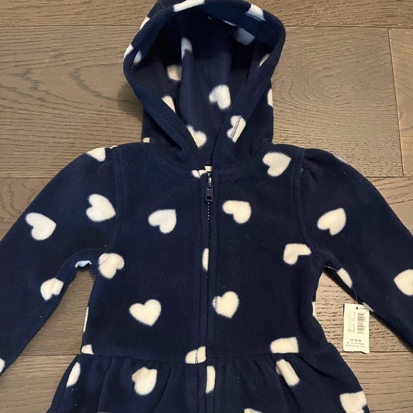 Old navy girls warm fleece hoodie sz 12-18M NWT - Picture 2 of 4